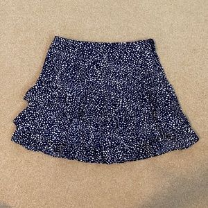 Shein xs Dalmatian print layered ruffle skirt